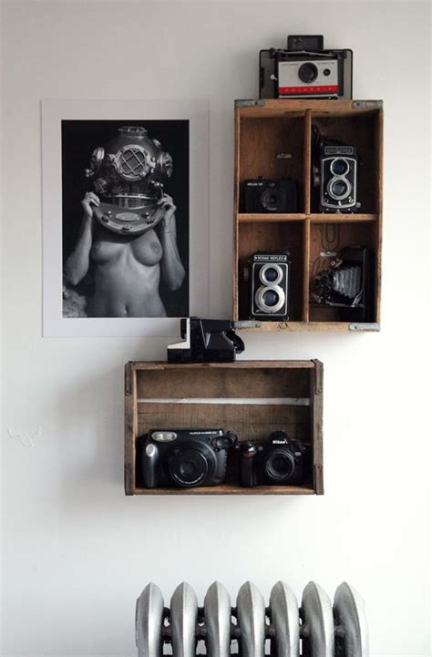 antique camera decor|display case for camera.